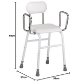 All-Purpose Perching Stool with Adjustable Arms