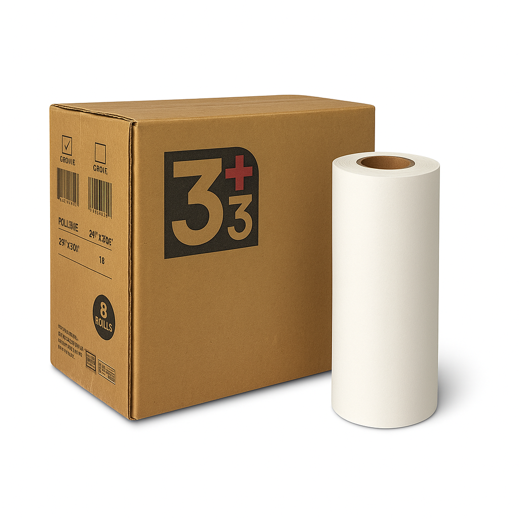 Box of 8.5" x 250 Ft Premium Smooth Paper Roll for Massage Table (8 Rolls/Box)